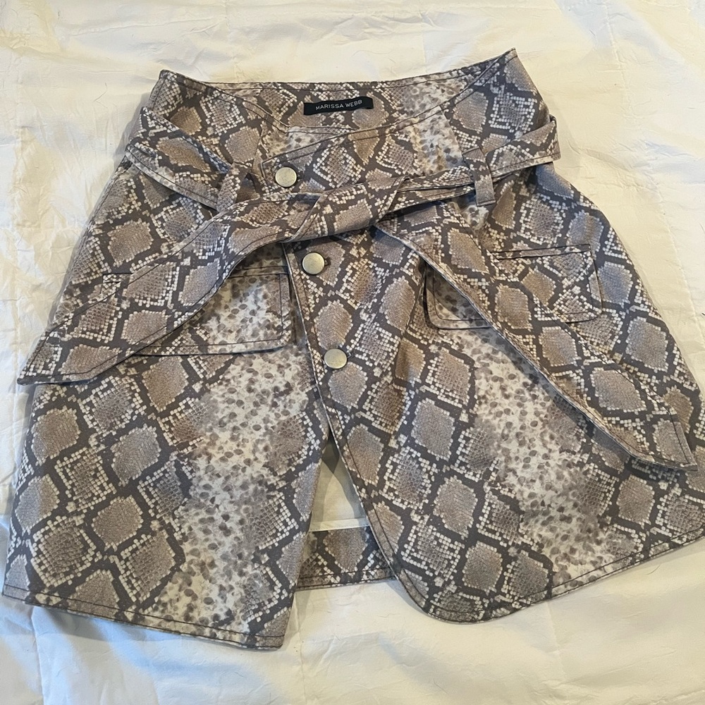 Revolve snake print skirt